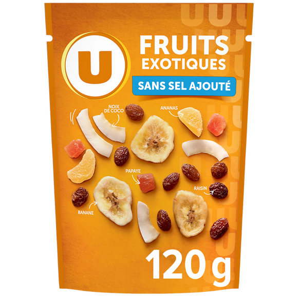 U Mélange apéritif cocktail exotique paquet de 120g
