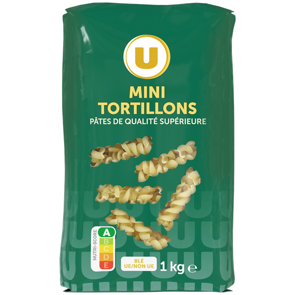 U Mini tortillon qualité supérieure  paquet cello de 1kg