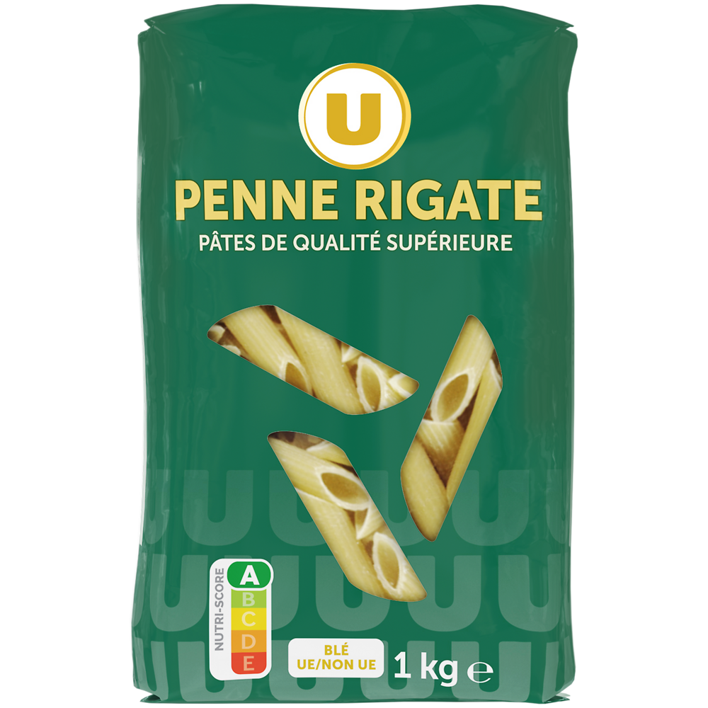 U Penne Rigate qualité supérieure, sachet de 1kg