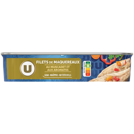 U Filets de maquereaux au muscadet et aromates  boîte de 176g