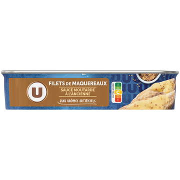U Filets maquereaux à la moutarde ancienne  boîte de 169g