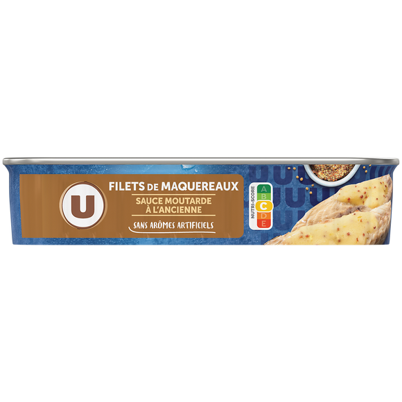 U Filets maquereaux à la moutarde ancienne  boîte de 169g