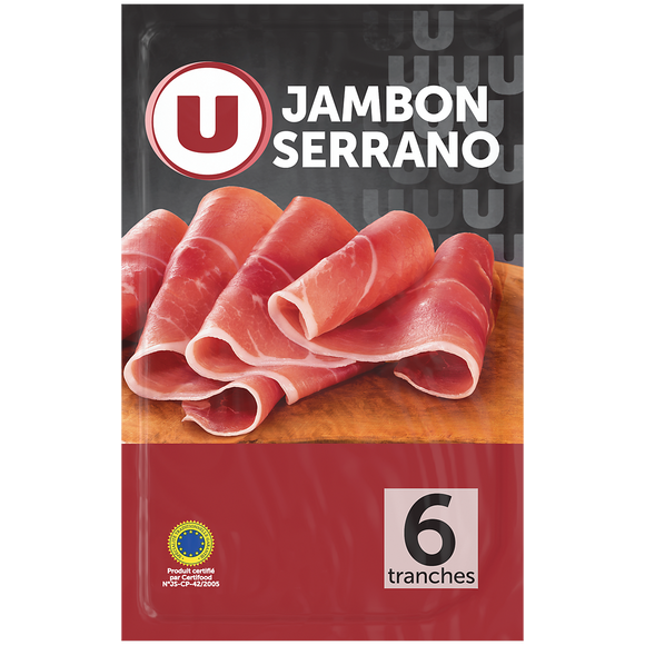 U Jambon Serrano - x6 tranches, 100g