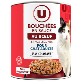 U Boîte pour chat Bouchées au boeuf en sauce - 820g