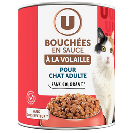 U Boîte pour chat Bouchées à la volaille & aux légumes en sauce - 820g