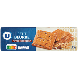 U Petit Beurre aux pépites de chocolat  paquet de 200g