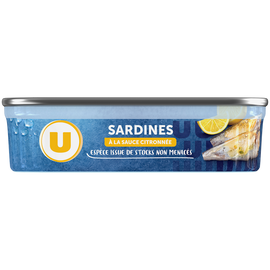 U Sardines sauce citronnée  boîte de 135g