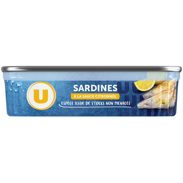 U Sardines sauce citronnée  boîte de 135g