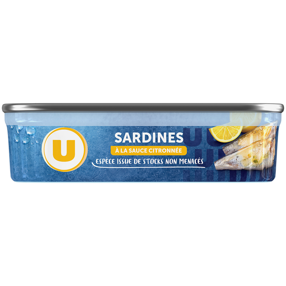 U Sardines sauce citronnée  boîte de 135g