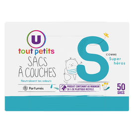 U TOUT PETITS Sacs à couches parfumés - x50