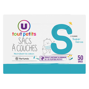 U TOUT PETITS Sacs à couches parfumés - x50