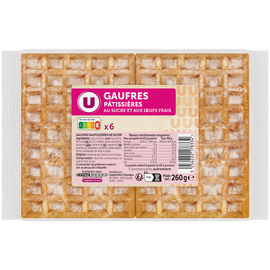 U Gaufres pâtissières au sucre, 260g
