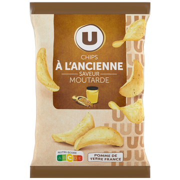 U Chips à l'ancienne saveur moutarde  paquet de 135g