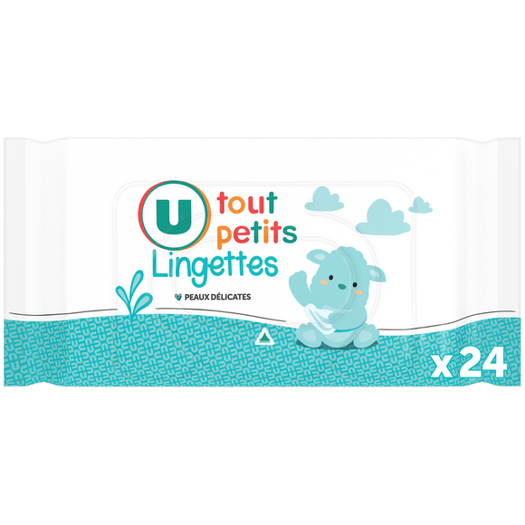 U TOUT PETITS Lingette bébé U TOUT PETITS CLASSIC x24