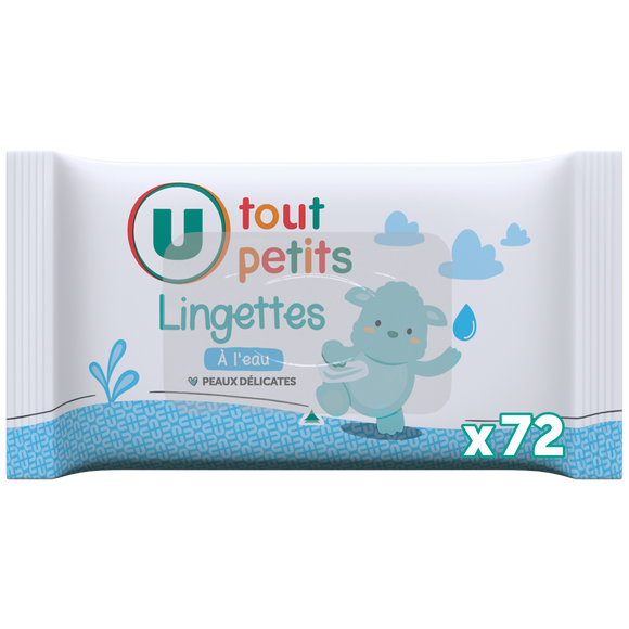 U TOUT PETITS Lingettes bébé à l'eau U TOUT PETITS x72