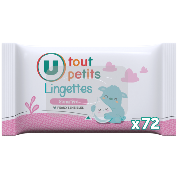 U TOUT PETITS Lingettes bébé sensitive U TOUT PETITS x72