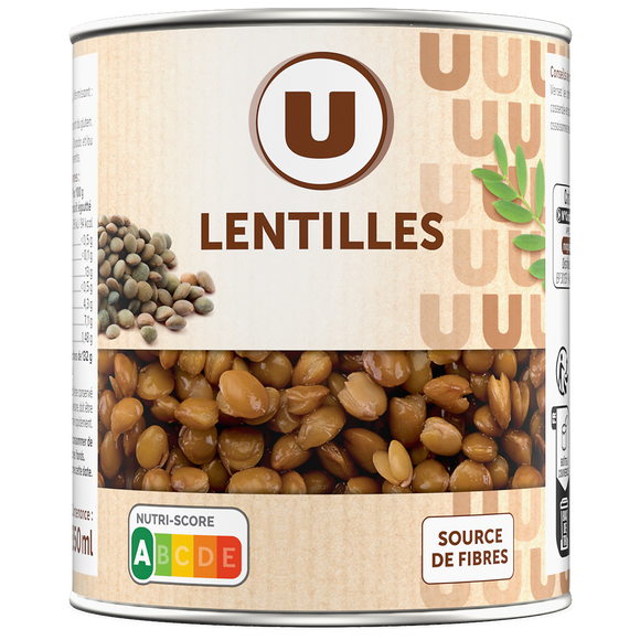 U Lentilles U 530g