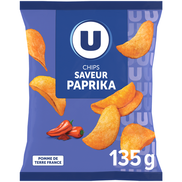 U Chips saveur paprika U 135g