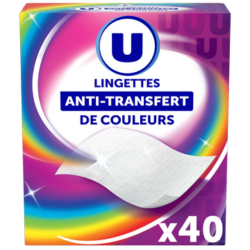 U Lingettes Anti-Transfert de couleurs x40