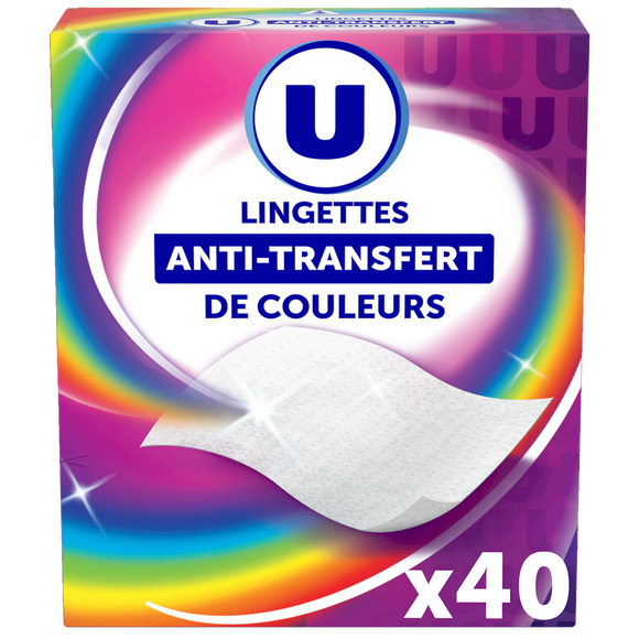 U Lingettes Anti-Transfert de couleurs x40