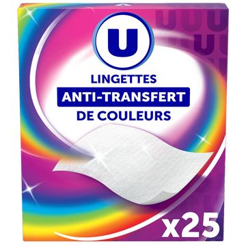U Lingettes Anti-Transfert de couleurs x25