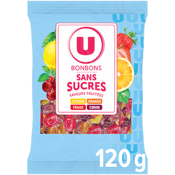 U Bonbons fruits stévia sans sucres U 120g