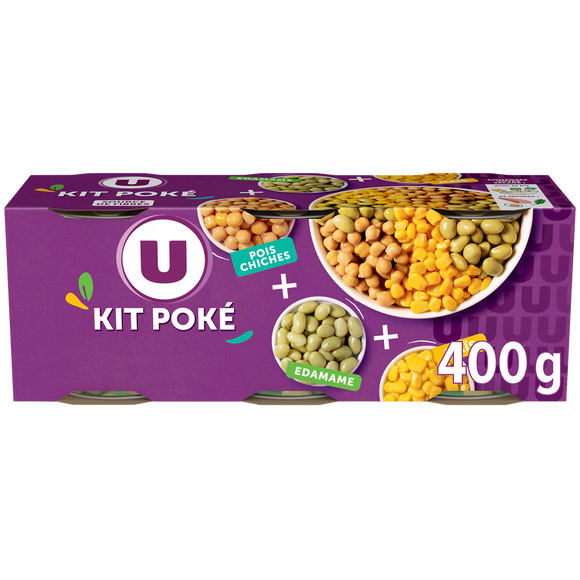 U Kit Poke Edamame, Maïs, Pois Chiches 400g