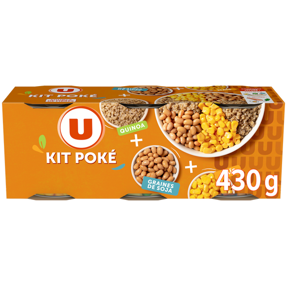 U Kit Poke Quinoa, Maïs, Graine de Soja 400g
