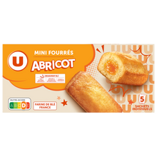 U Mini gateaux fourrés abricot paquet de 150g