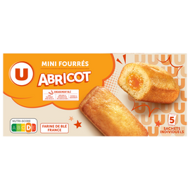 U Mini gateaux fourrés abricot paquet de 150g
