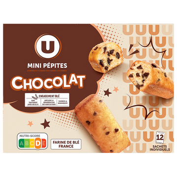 U Mini gateaux pépites chocolat paquet de 360g