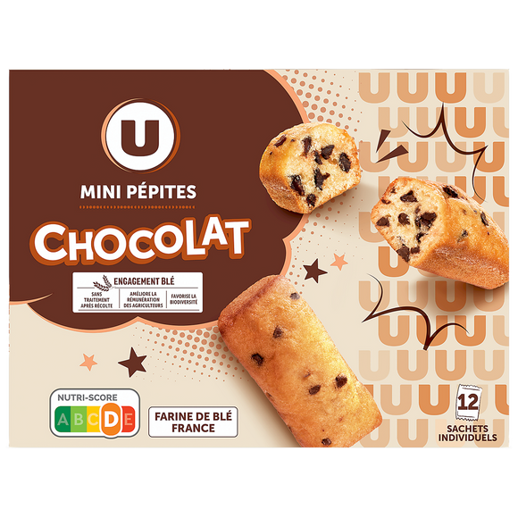 U Mini gateaux pépites chocolat  paquet de 360g