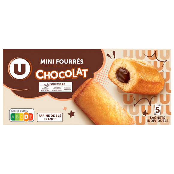 U Mini gateaux fourré chocolat  paquet de 150g