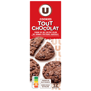 U Cookies au chocolat et pépites de chocolat 200g