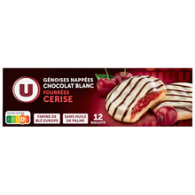 U Biscuits fourrés à la cerise nappés de chocolat paquet de 150g