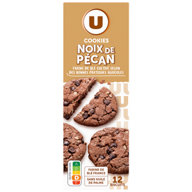 U Cookies noix de pécan et pépites de chocolat  paquet de 200g
