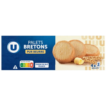 U Palets Bretons pur beurre U, 125g