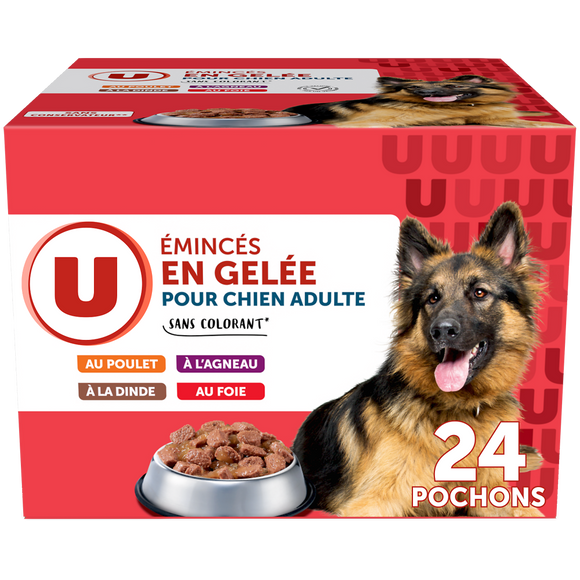 U Emincés en gelée viande pour chien adulte U - 24x100g
