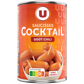 U Saucisses cocktail chili  boîte de 1/2, 240g