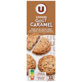 U Cookies goût caramel pépites de chocolat au lait - 200g