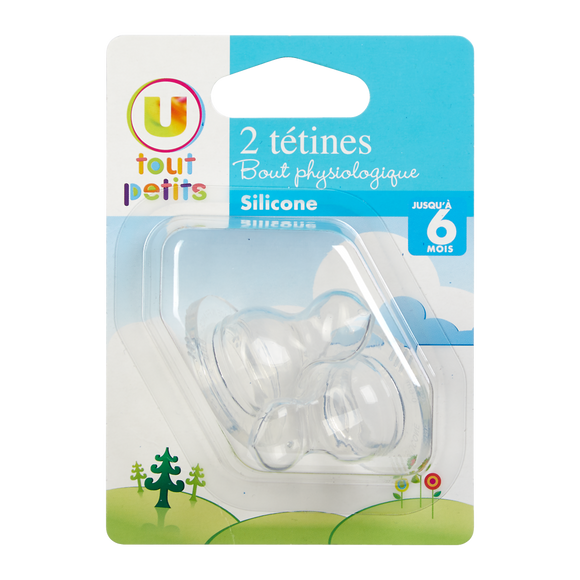 U TOUT PETITS Tetine x2 silicone bout physio t1