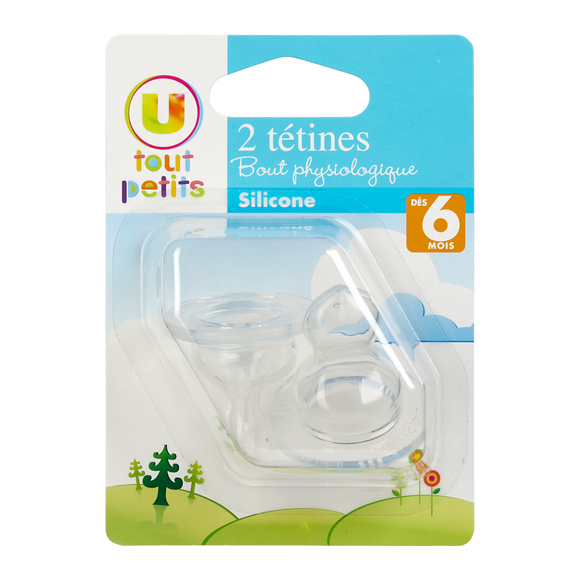 U TOUT PETITS Tetine x2 silicone bout physio t2