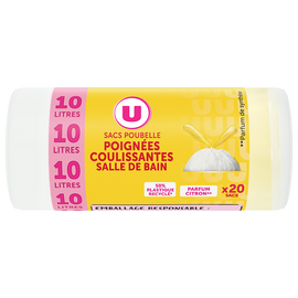 U Sacs poubelle parfumés spécial salle de bain