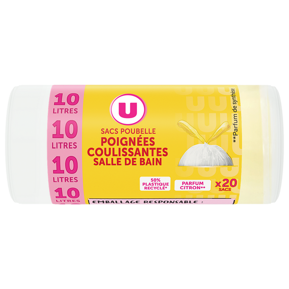 U Sacs poubelle parfumés spécial salle de bain