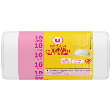 U Sacs poubelle parfumés spécial salle de bain - 10L - x20