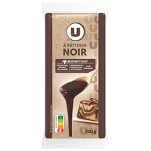 U Chocolat noir pâtissier 2 Tablettes de 200g