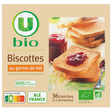 U BIO Biscottes au froment germe de blé 300g
