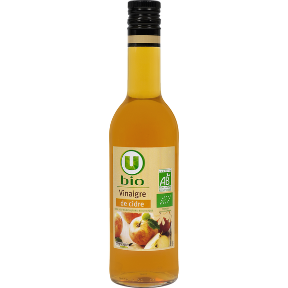 U BIO Vinaigre de cidre  bouteille en verre de 50cl