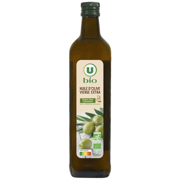 U BIO Huile d'olive vierge extra  bouteille de 75cl