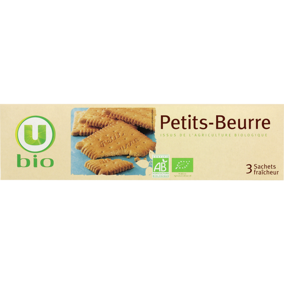 U BIO Biscuits petit beurre bio paquet de 150g